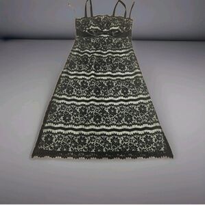 Delaru Strapless Lace Overlay Cocktail Prom Dress Black Lace Size 6 EUC